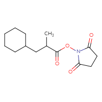 Chemical structure of 2,5-dioxopyrrolidin-1-yl 3-cyclohexyl-2-methylpropanoate - CSSB20270128795
