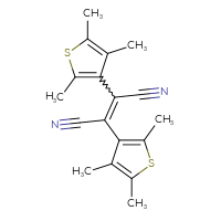 Chemical structure of bis(2,4,5-trimethylthiophen-3-yl)but-2-enedinitrile - CSSB00121577192