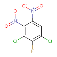 Chemical structure of 1,3-dichloro-2-fluoro-4,5-dinitrobenzene - CSSB06645152147