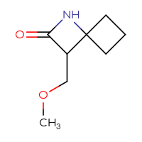 Chemical structure of 3-(methoxymethyl)-1-azaspiro[3.3]heptan-2-one - CSSB06256051199