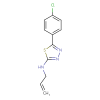 Chemical structure of 5-(4-chlorophenyl)-N-(prop-2-en-1-yl)-1,3,4-thiadiazol-2-amine - CSSB00000010957