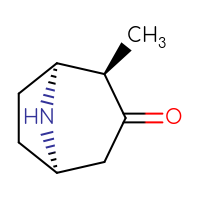 Chemical structure of (1S,2R,5R)-2-methyl-8-azabicyclo[3.2.1]octan-3-one - CSSB03439513953