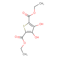 Chemical structure of 2,5-diethyl 3,4-dihydroxythiophene-2,5-dicarboxylate - CSSB00015191785
