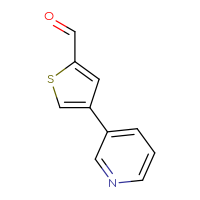Chemical structure of 4-(pyridin-3-yl)thiophene-2-carbaldehyde - CSSB00009854841