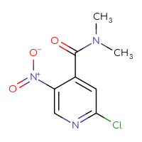 Chemical structure of 2-chloro-N,N-dimethyl-5-nitropyridine-4-carboxamide - CSSB00012642801