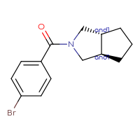 Chemical structure of rac-(3aR,6aR)-2-(4-bromobenzoyl)-octahydrocyclopenta[c]pyrrole - CSSB20564307461