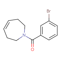 Chemical structure of 1-(3-bromobenzoyl)-2,3,6,7-tetrahydro-1H-azepine - CSSB00124054734