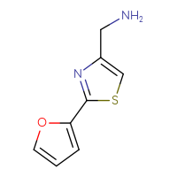 Chemical structure of 1-[2-(furan-2-yl)-1,3-thiazol-4-yl]methanamine - CSSB00000689007