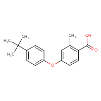 Chemical structure of 4-(4-tert-butylphenoxy)-2-methylbenzoic acid - CSSB20510883511