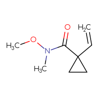 Chemical structure of 1-ethenyl-N-methoxy-N-methylcyclopropane-1-carboxamide - CSSB03804987722