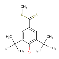 Chemical structure of methyl 3,5-di-tert-butyl-4-hydroxybenzene-1-carbodithioate - CSSB06633775872