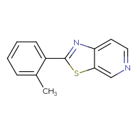 Chemical structure of 2-(2-methylphenyl)-[1,3]thiazolo[5,4-c]pyridine - CSSB21253047507