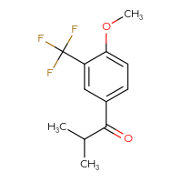 Chemical structure of 1-[4-methoxy-3-(trifluoromethyl)phenyl]-2-methylpropan-1-one - CSSB00137446899