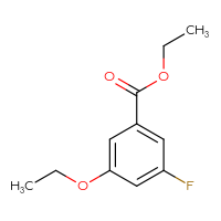 Chemical structure of ethyl 3-ethoxy-5-fluorobenzoate - CSSB02136200526