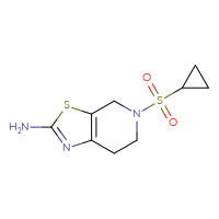 Chemical structure of 5-(cyclopropanesulfonyl)-4H,5H,6H,7H-[1,3]thiazolo[5,4-c]pyridin-2-amine - CSSB00010775976