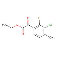 Chemical structure of ethyl 2-(3-chloro-2-fluoro-4-methylphenyl)-2-oxoacetate - CSSB20817166192