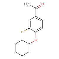 Chemical structure of 1-[4-(cyclohexyloxy)-3-fluorophenyl]ethan-1-one - CSSB00000302196