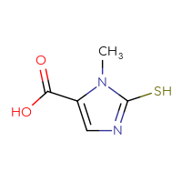 Chemical structure of 1-methyl-2-sulfanyl-1H-imidazole-5-carboxylic acid - CSSB00009909684