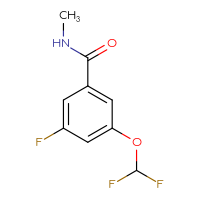 Chemical structure of 3-(difluoromethoxy)-5-fluoro-N-methylbenzamide - CSSB01213056375