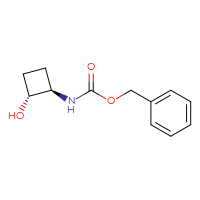 Chemical structure of benzyl N-[(1R,2R)-2-hydroxycyclobutyl]carbamate - CSSB00016210547