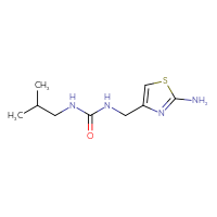 Chemical structure of 1-[(2-amino-1,3-thiazol-4-yl)methyl]-3-(2-methylpropyl)urea - CSSB00102725377