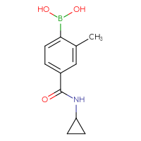 Chemical structure of [4-(cyclopropylcarbamoyl)-2-methylphenyl]boronic acid - CSSB00011016815