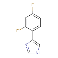Chemical structure of 4-(2,4-difluorophenyl)-1H-imidazole - CSSB00000089497