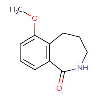 Chemical structure of 6-methoxy-2,3,4,5-tetrahydro-1H-2-benzazepin-1-one - CSSB00000692566