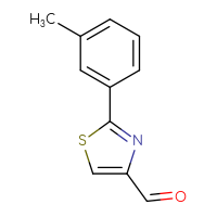 Chemical structure of 2-(3-methylphenyl)-1,3-thiazole-4-carbaldehyde - CSSB00011361616