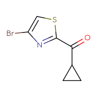 Chemical structure of 4-bromo-2-cyclopropanecarbonyl-1,3-thiazole - CSSB00015205016