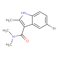 Chemical structure of 5-bromo-N,N,2-trimethyl-1H-indole-3-carboxamide - CSSB00005960879