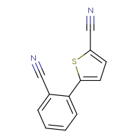 Chemical structure of 5-(2-cyanophenyl)thiophene-2-carbonitrile - CSSB01991774943