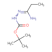 Chemical structure of N'-(1-aminopropylidene)(tert-butoxy)carbohydrazide - CSSB00015840028