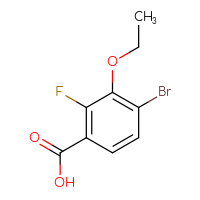 Chemical structure of 4-bromo-3-ethoxy-2-fluorobenzoic acid - CSSB00011096180