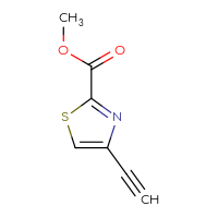 Chemical structure of methyl 4-ethynyl-1,3-thiazole-2-carboxylate - CSSB00116471059