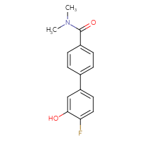 Chemical structure of 4'-fluoro-3'-hydroxy-N,N-dimethyl-[1,1'-biphenyl]-4-carboxamide - CSSB00150705045