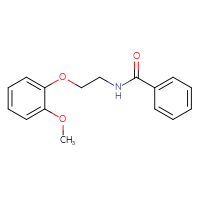 Chemical structure of N-[2-(2-methoxyphenoxy)ethyl]benzamide - CSSB00046110281