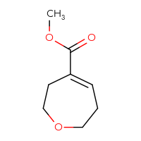 Chemical structure of methyl 2,3,6,7-tetrahydrooxepine-4-carboxylate - CSSB00114100526