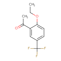 Chemical structure of 1-[2-ethoxy-5-(trifluoromethyl)phenyl]ethan-1-one - CSSB00010322666