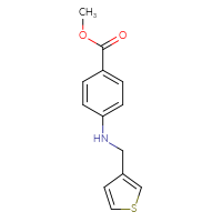 Chemical structure of methyl 4-{[(thiophen-3-yl)methyl]amino}benzoate - CSSB00000676945