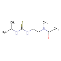 Chemical structure of N-methyl-N-(2-{[(propan-2-yl)carbamothioyl]amino}ethyl)acetamide - CSSB20992730790