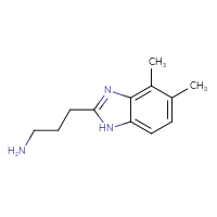 Chemical structure of 3-(4,5-dimethyl-1H-1,3-benzodiazol-2-yl)propan-1-amine - CSSB00012022086