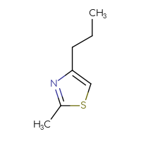 Chemical structure of 2-methyl-4-propyl-1,3-thiazole - CSSB00000729498