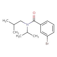 Chemical structure of 3-bromo-N-(2-methylpropyl)-N-(propan-2-yl)benzamide - CSSB00000326299