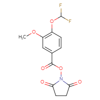 Chemical structure of 2,5-dioxopyrrolidin-1-yl 4-(difluoromethoxy)-3-methoxybenzoate - CSSB20270808049