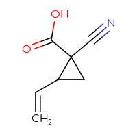 Chemical structure of 1-cyano-2-ethenylcyclopropane-1-carboxylic acid - CSSB00000138815