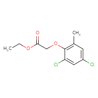 Chemical structure of ethyl 2-(2,4-dichloro-6-methylphenoxy)acetate - CSSB00010156699