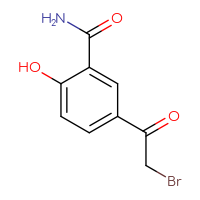 Chemical structure of 5-(2-bromoacetyl)-2-hydroxybenzamide - CSSB00000181319