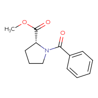 Chemical structure of methyl (2R)-1-benzoylpyrrolidine-2-carboxylate - CSSB00025704118