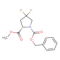 Chemical structure of 1-benzyl 2-methyl (2S)-4,4-difluoropyrrolidine-1,2-dicarboxylate - CSSB00020648955